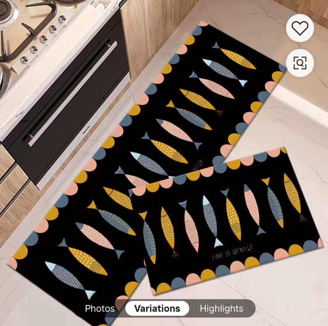 KITCHEN MATTS RUGS ABSORBENT DIRT RESISTANT CRYSTAL VELVET FLOOR MAT BAR LONG CARPET ANTI -SLIP