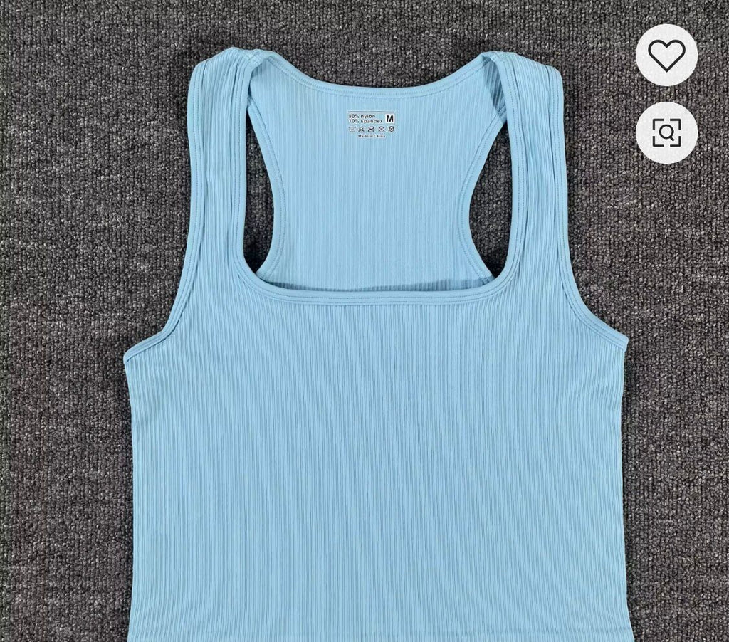LADIES SEXY SLEEVELESS SHIRTS FEMALE COTTN RIBBED TANK TOP