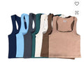 LADIES SEXY SLEEVELESS SHIRTS FEMALE COTTN RIBBED TANK TOP