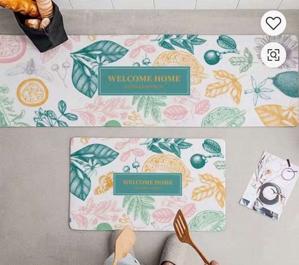 WELL EDGED WRAPPING ANTI-SLIP WASHABLE KITCHEN MATS