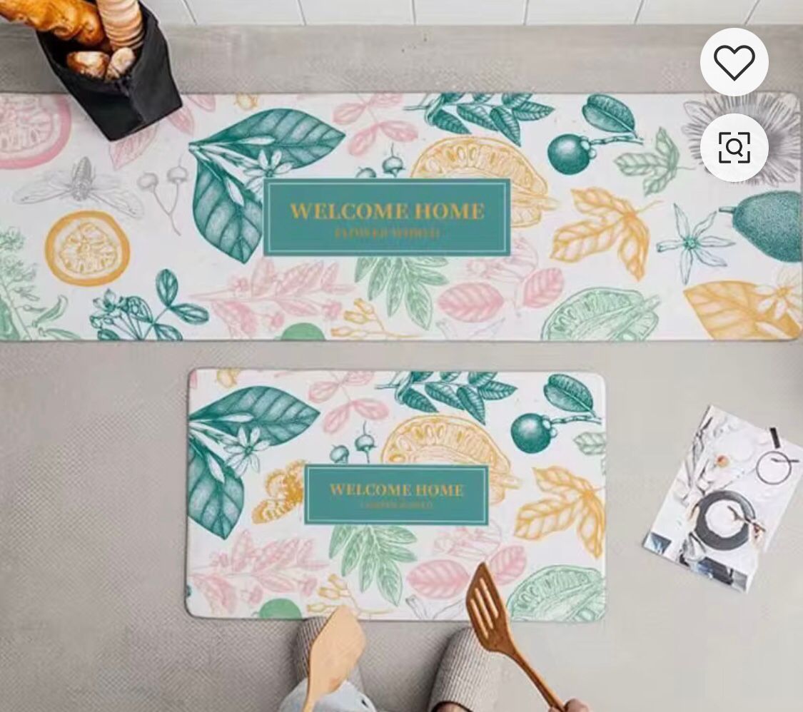 WELL EDGED WRAPPING ANTI-SLIP WASHABLE KITCHEN MATS