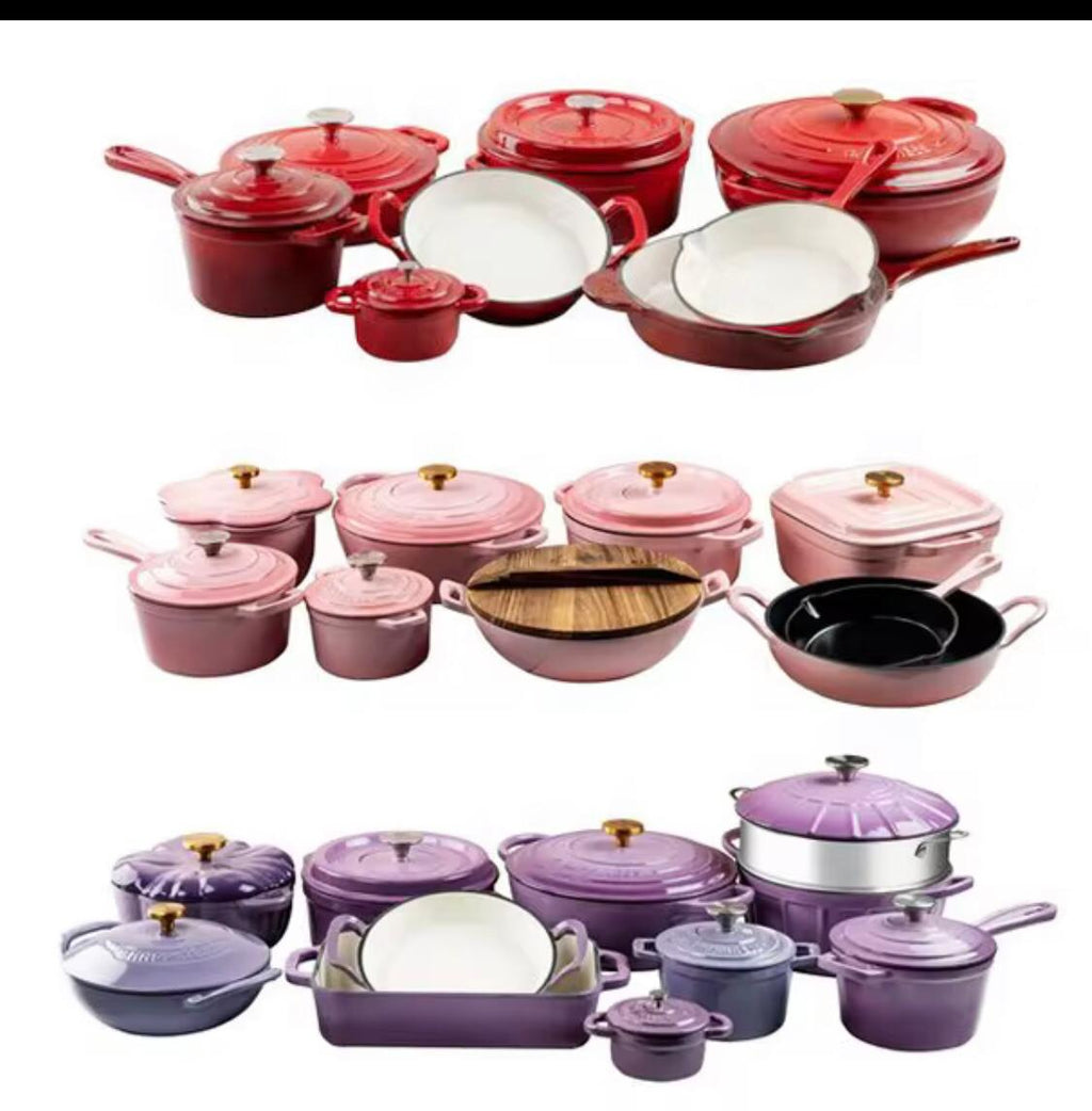 CAST IRON SET KITCHEN WARE