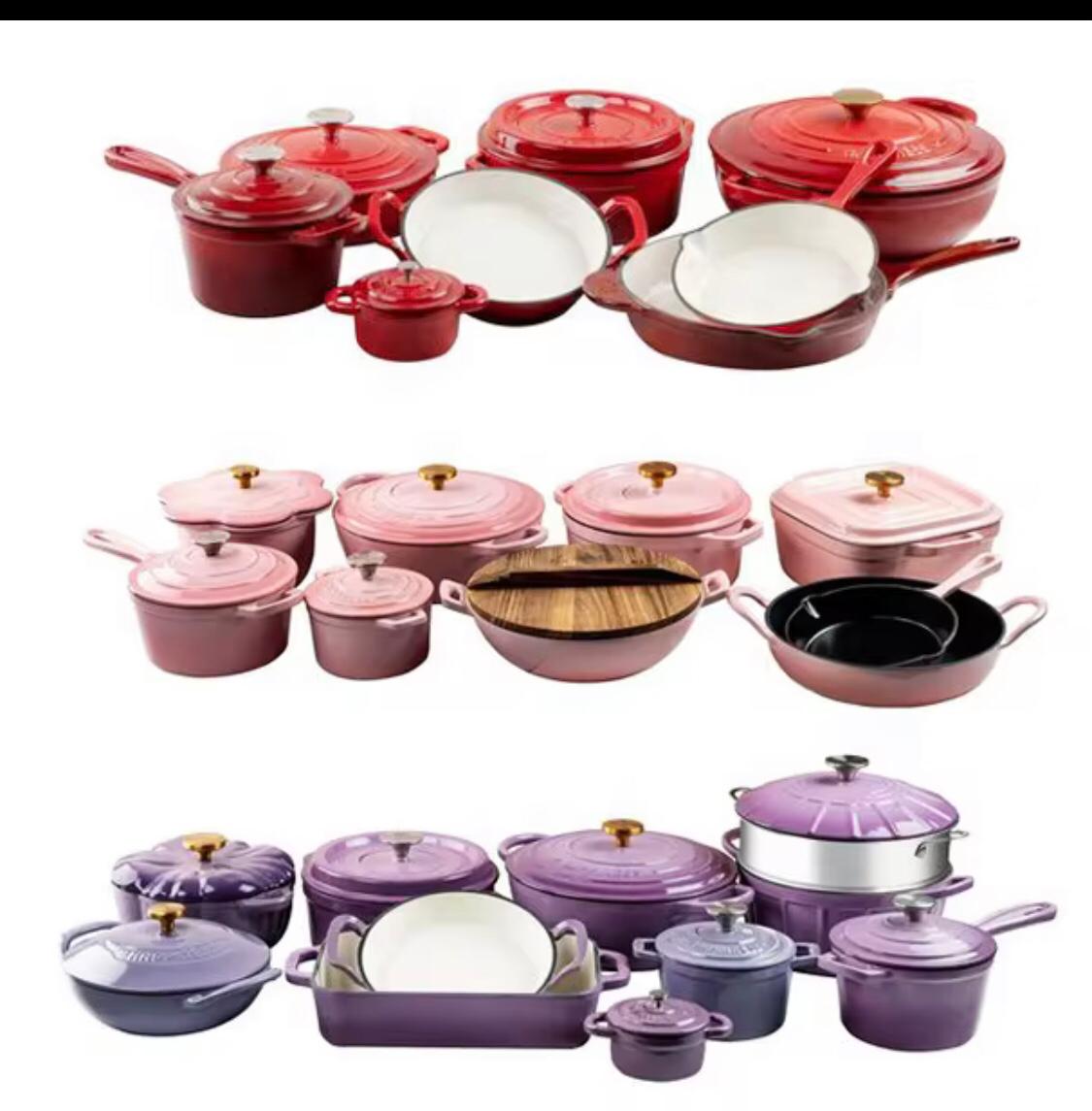 CAST IRON SET KITCHEN WARE