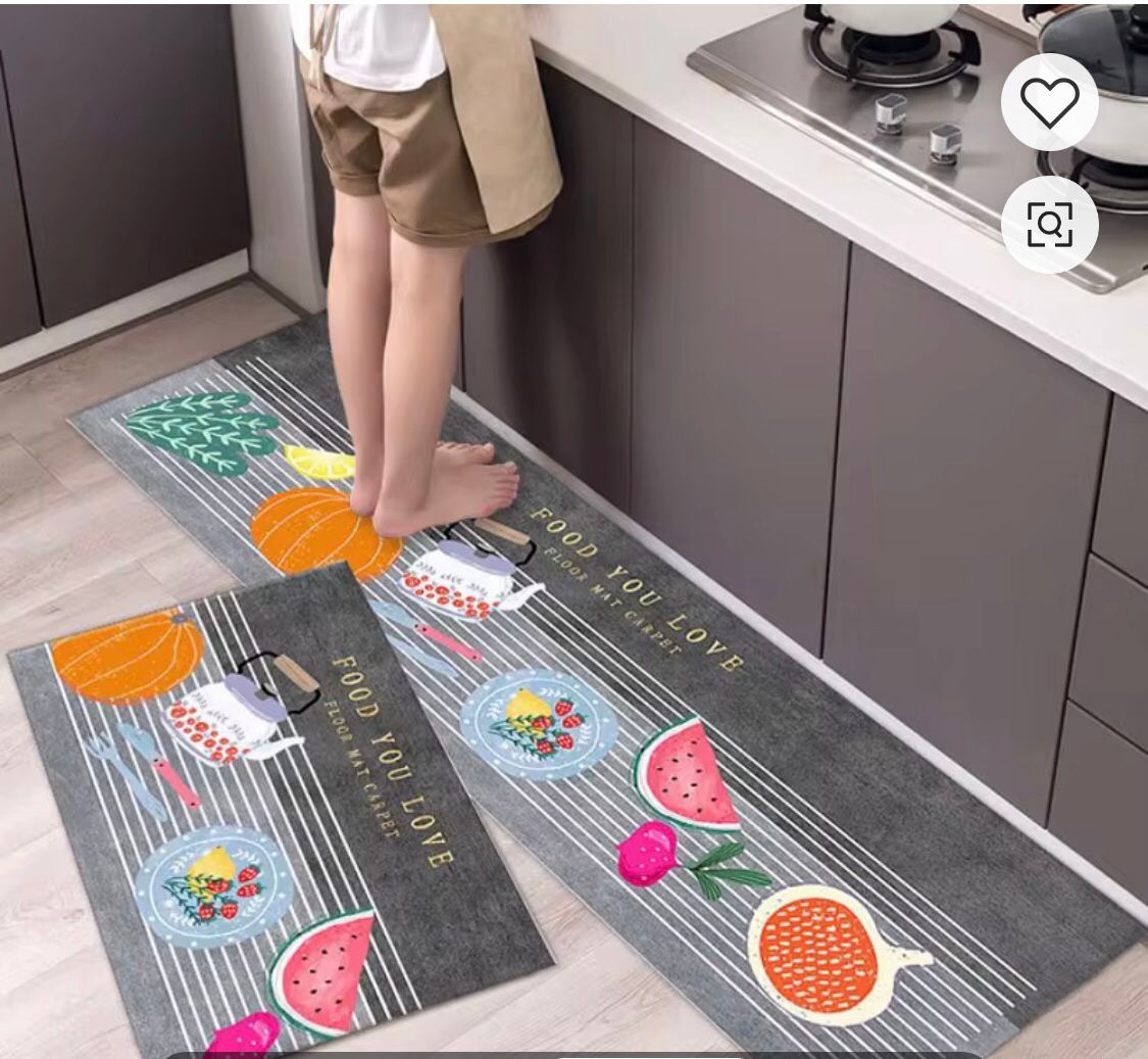WELL EDGED WRAPPING ANTI-SLIP WASHABLE KITCHEN MATS