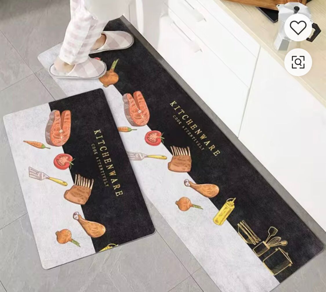 WELL EDGED WRAPPING ANTI-SLIP WASHABLE KITCHEN MATS