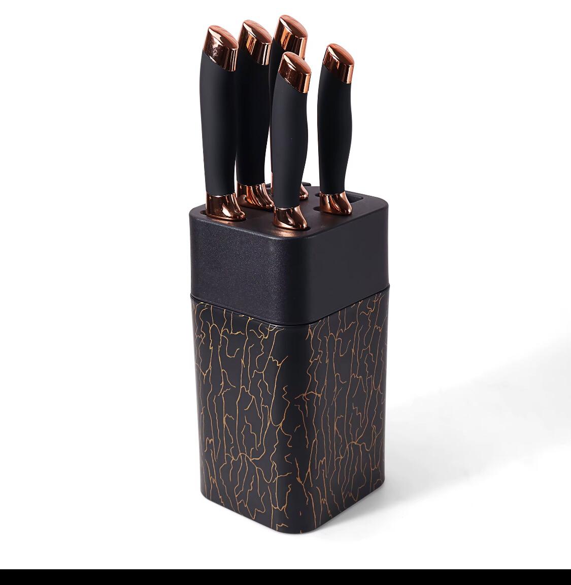 STAINLESS STEEL KNIFE SET KITCHEN MARBLE