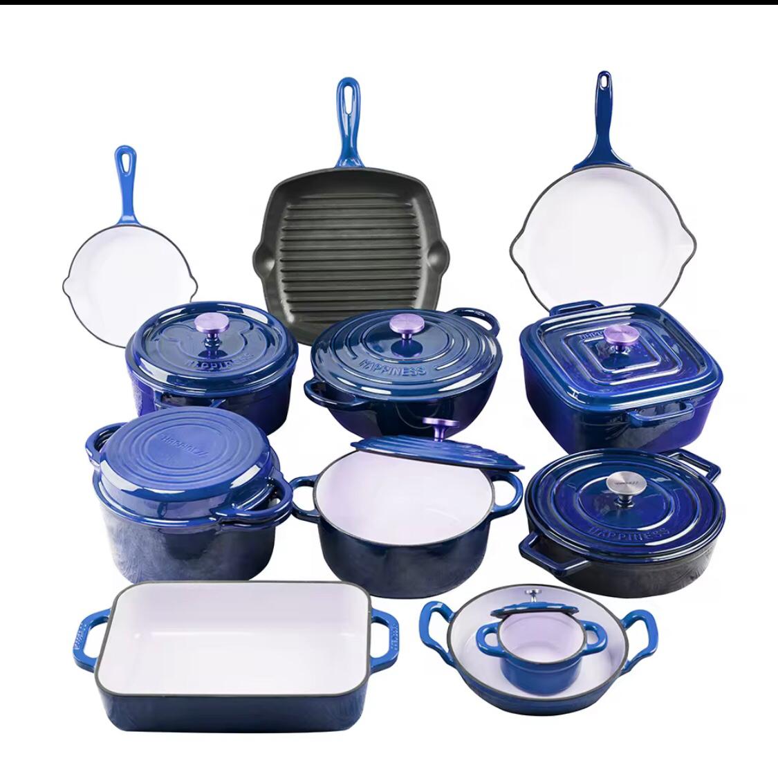 CAST IRON SET KITCHEN WARE