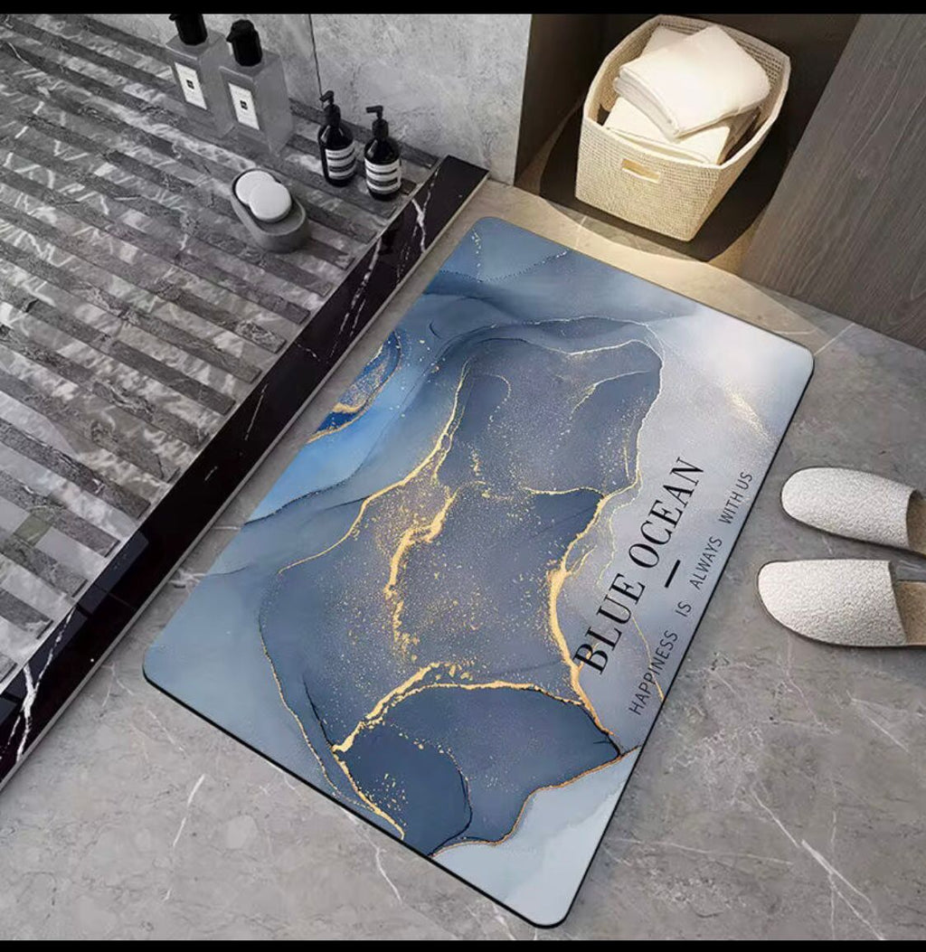 MODERN MARBLE PATTERN BATHROOM DOR MATS