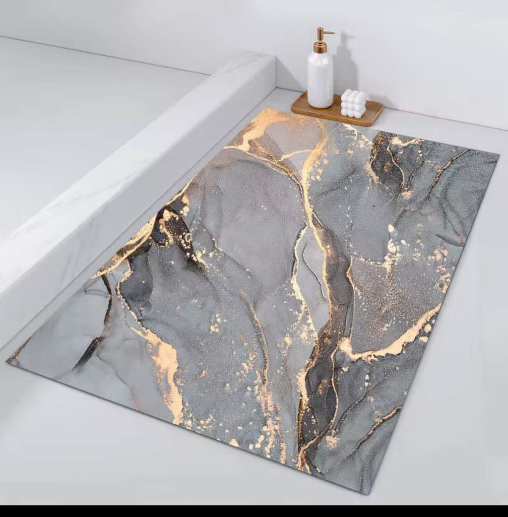 MODERN MARBLE PATTERN BATHROOM DOR MATS