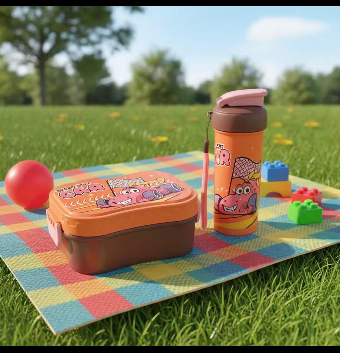 CARTOON CAR  LUNCH BOX AND BOX
