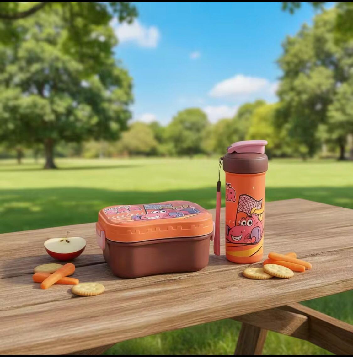 CARTOON CAR  LUNCH BOX AND BOX