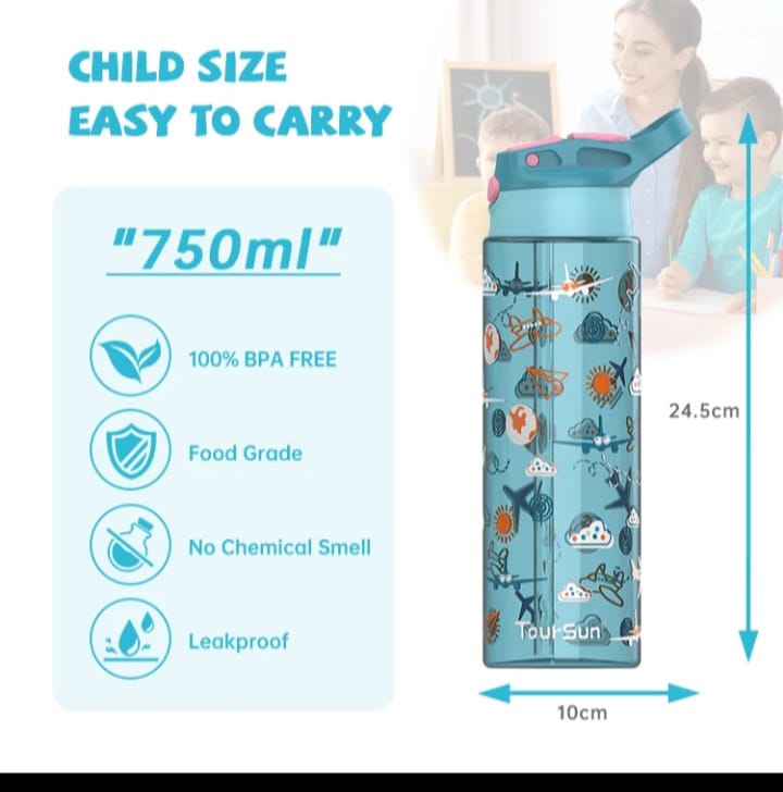 WATER BOTTLE WITH STRAW
